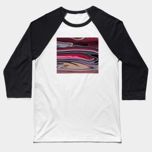 Dark colors Marble Waves effect Baseball T-Shirt